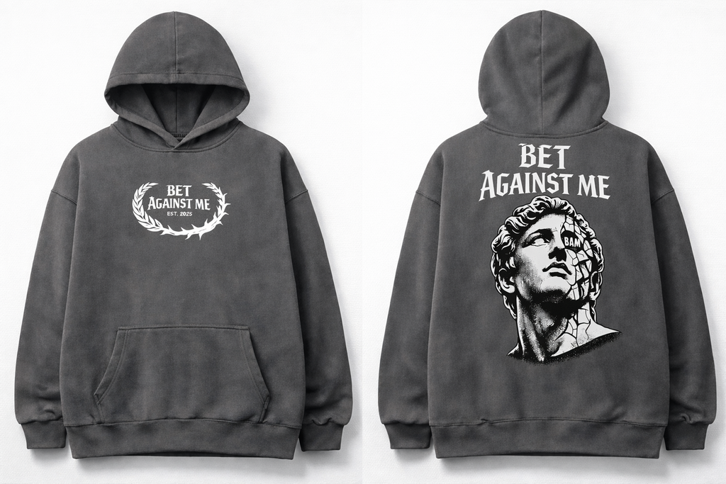 Charcoal Grey Hoodie — B.A.M (Bet Against Me)